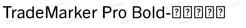 TradeMarker Pro Bold字体转换